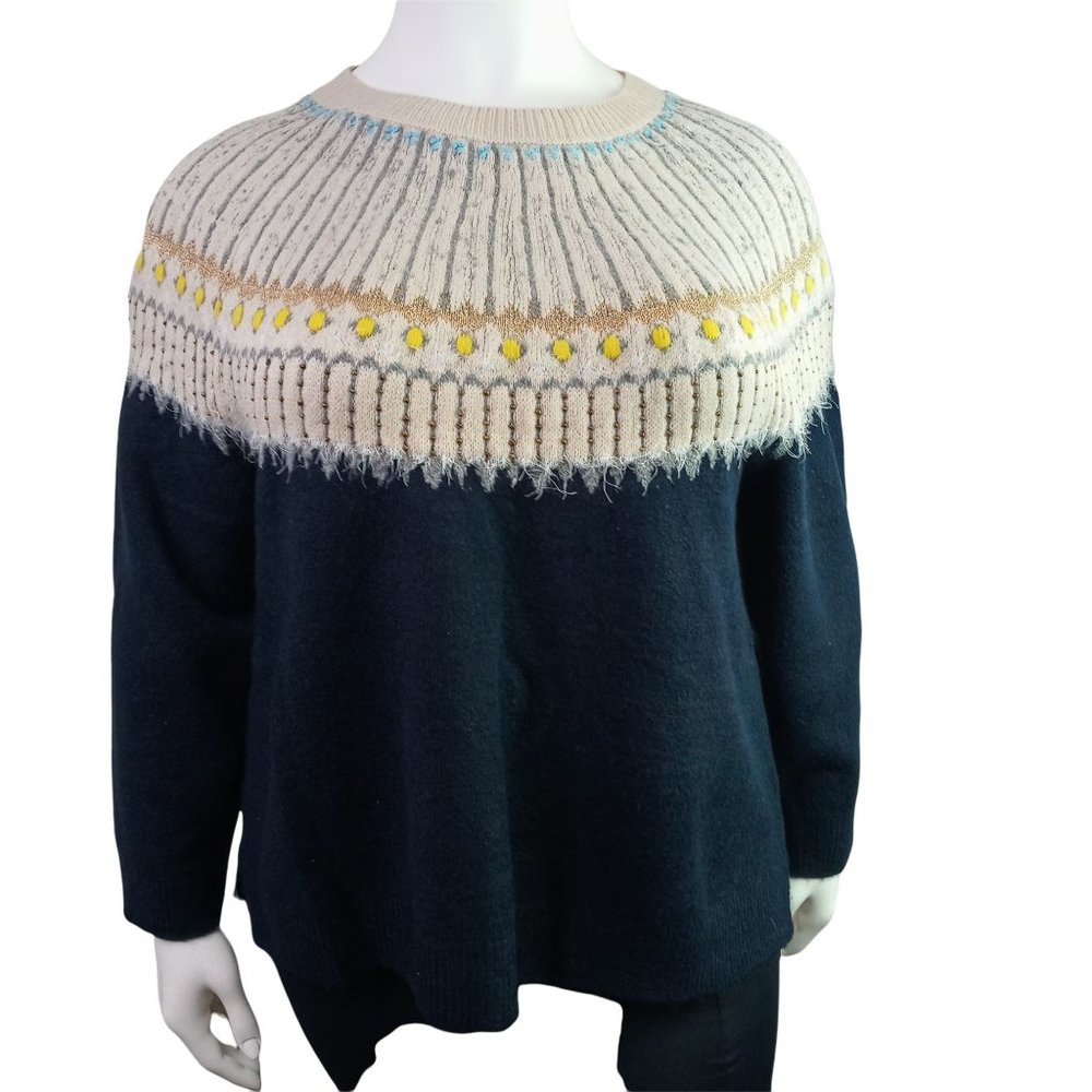 Women's Plus Size 3X Style & Co Beaded Flair Isle sweater